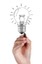 hand drawing light bulb